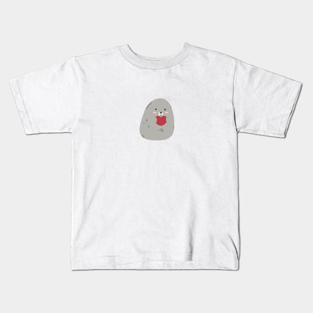 Tutu the Seal - I Heart You - Seal Doodles Collection Kids T-Shirt by CyndyK